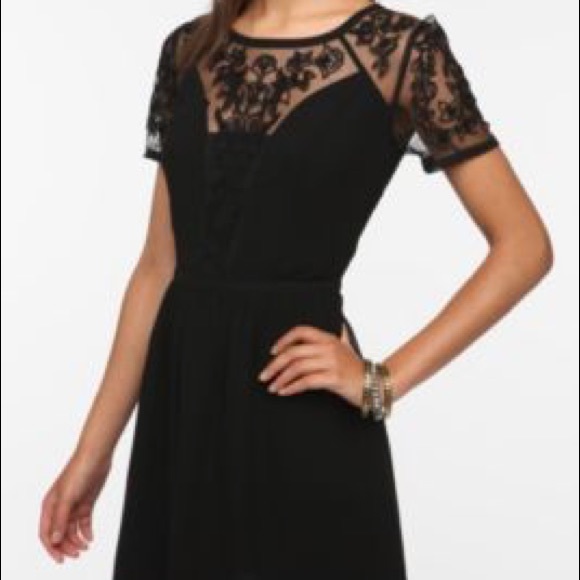 kimchi blue black lace dress